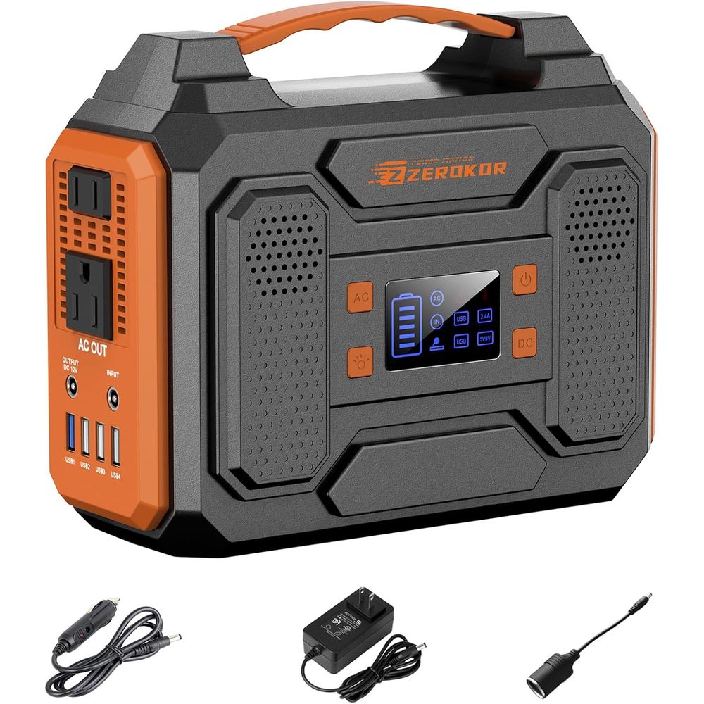 Outdoor Power Bank With Ac Outlet - 300W Solar Generator, 280Wh Portable Power