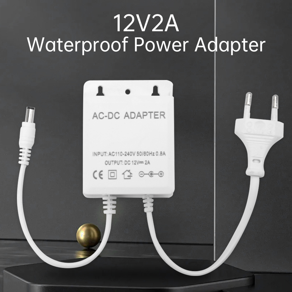 DC12V 2A EU Plug Adapter Secur - Outdoor Power Plug In recension och pris
