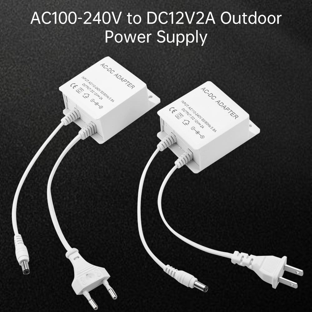 DC12V 2A EU Plug Adapter Secur - Outdoor Power Plug In recension och pris