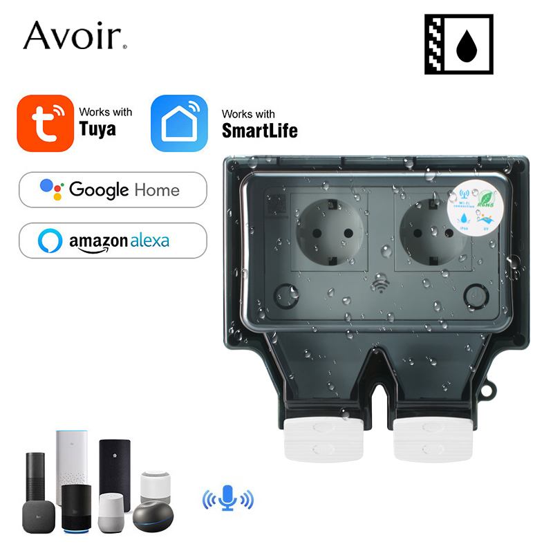 Avoir Tuya Wall Electrical Soc - Outdoor Power Outlet Wifi recension och pris