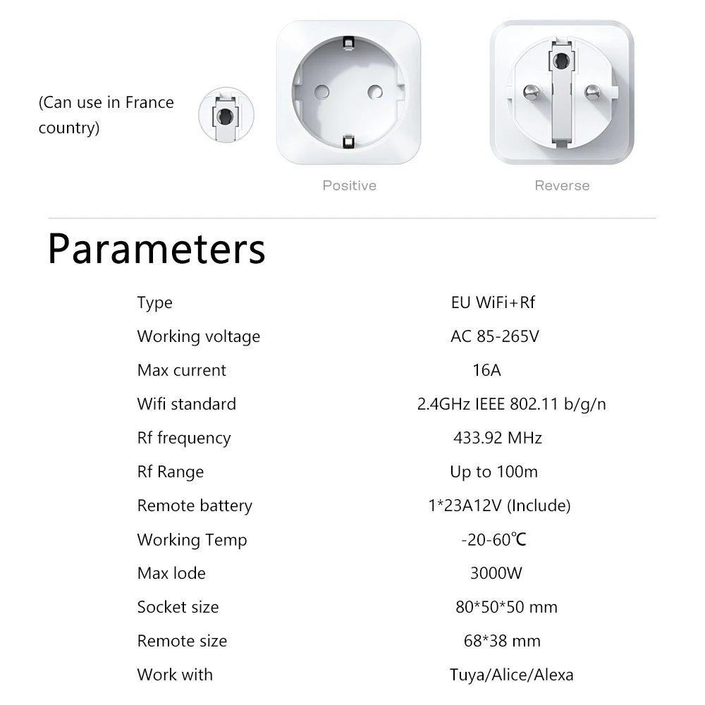 Tuya WiFi and Rf Smart Plug So - Outdoor Power Outlet Wifi recension och pris
