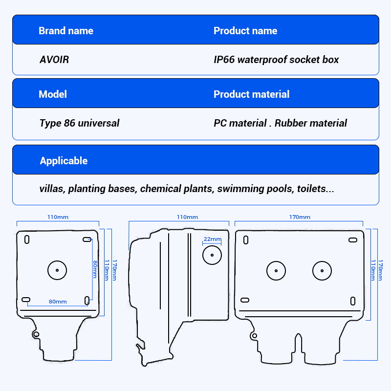 Avoir IP66 Outdoor Waterproof  - Outdoor Power Outlet Wifi recension och pris