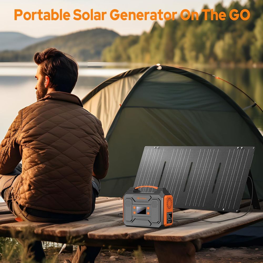 300W Solar Generator, 280Wh Po - Outdoor Power Bank With Ac Outlet recension och pris