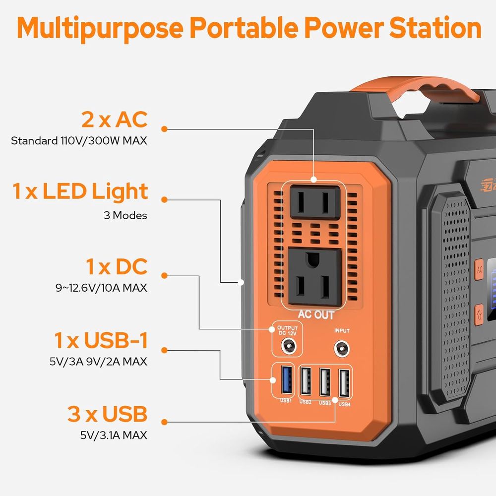300W Solar Generator, 280Wh Po - Outdoor Power Bank With Ac Outlet recension och pris