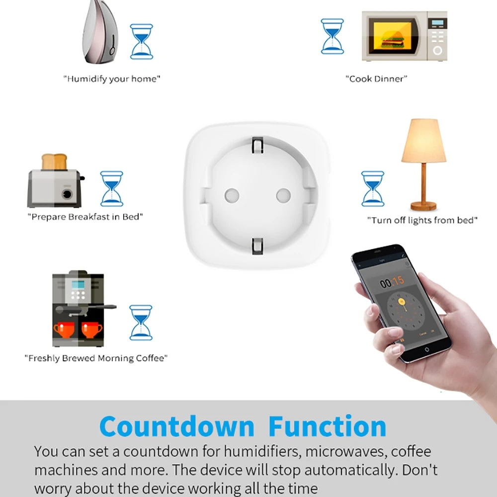 Tuya WIFI Smart Socket EU 16A/ - Outdoor Power Outlet Wifi recension och pris