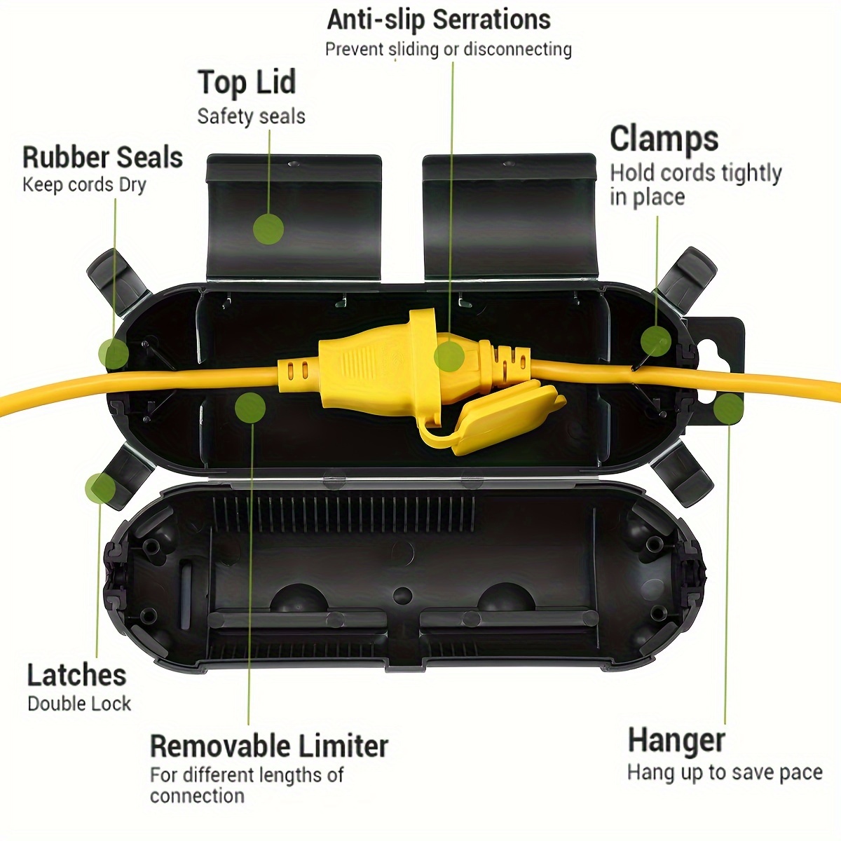 Extension Cord Plug Connection - Outdoor Power Point Cover recension och pris