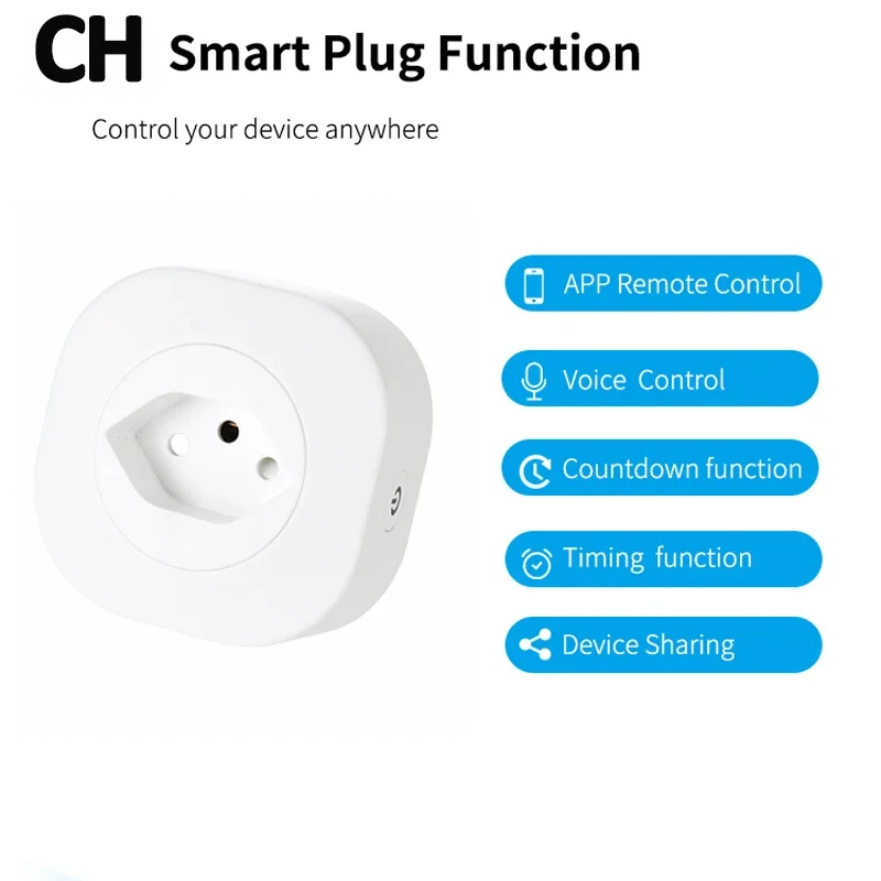 WiFi Smart Plug 16A Switzerlan - Outdoor Power Outlet Wifi recension och pris