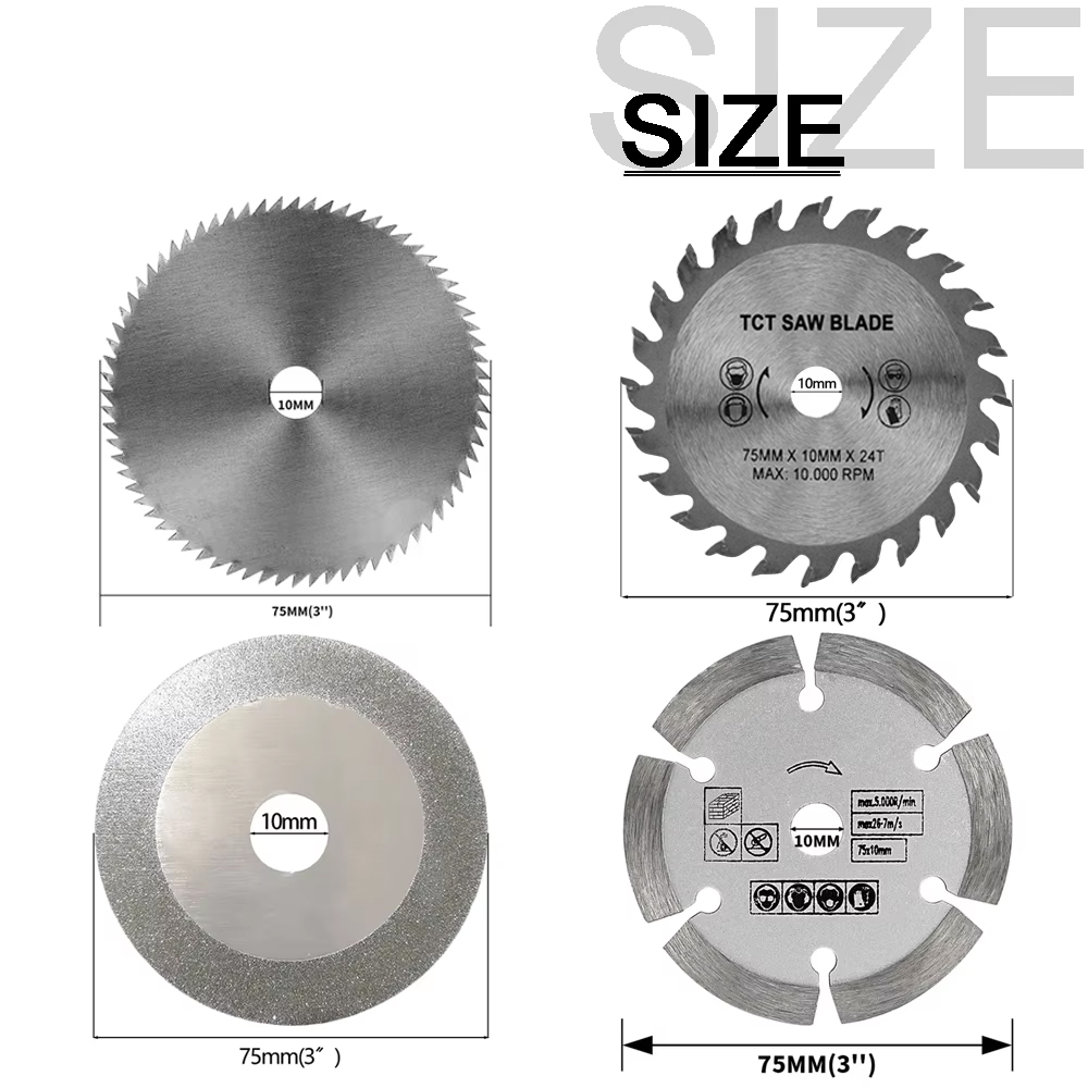 4/8pcs 75mm 3
