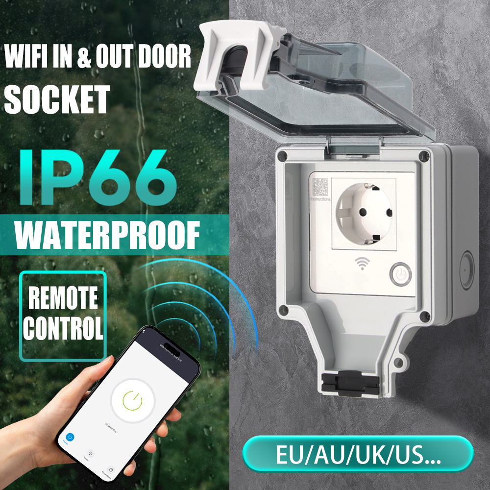 Smart Outdoor Socket IP66 Wate - Outdoor Power Outlet Wifi recension och pris