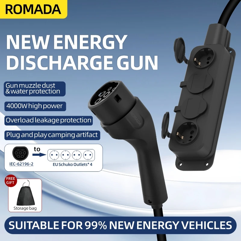 Portable 16A 4KW V2L Cable Ele - Outdoor Power Plug In recension och pris