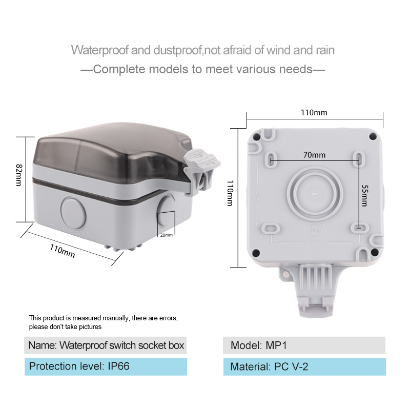 IP66 Outdoor Weatherproof 16A  - Outdoor Power Outlet Wifi recension och pris