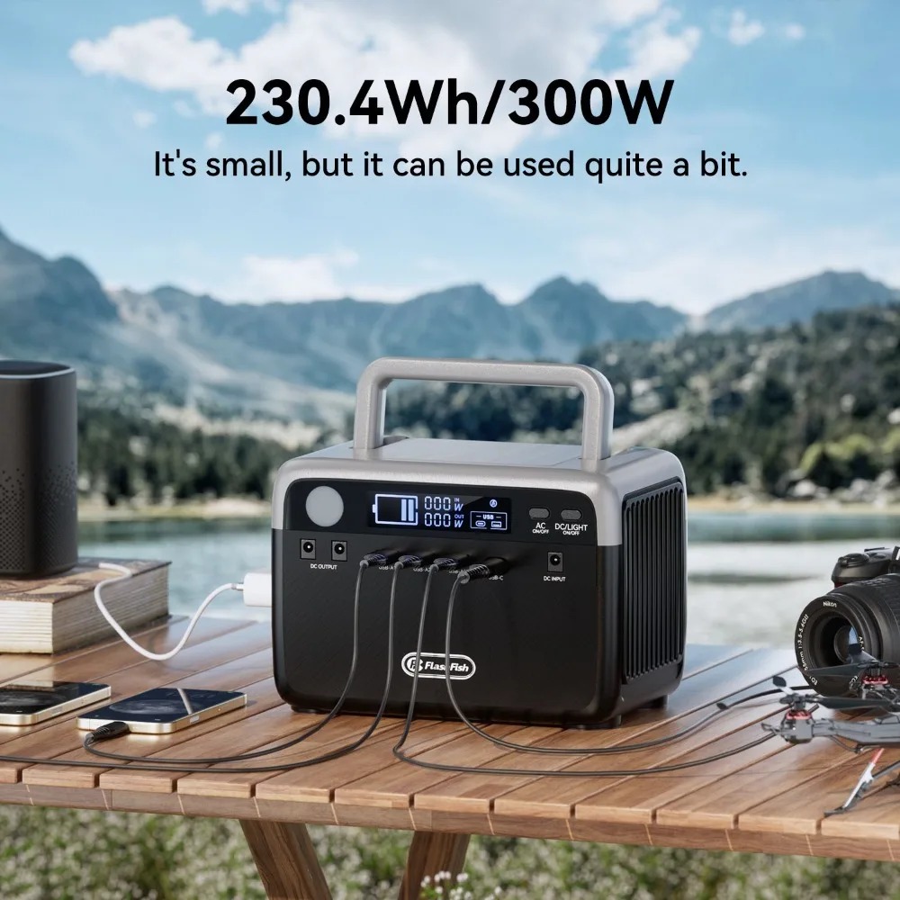 230.4Wh LiFePO4 300W (Peak 600 - Outdoor Power Bank With Ac Outlet recension och pris
