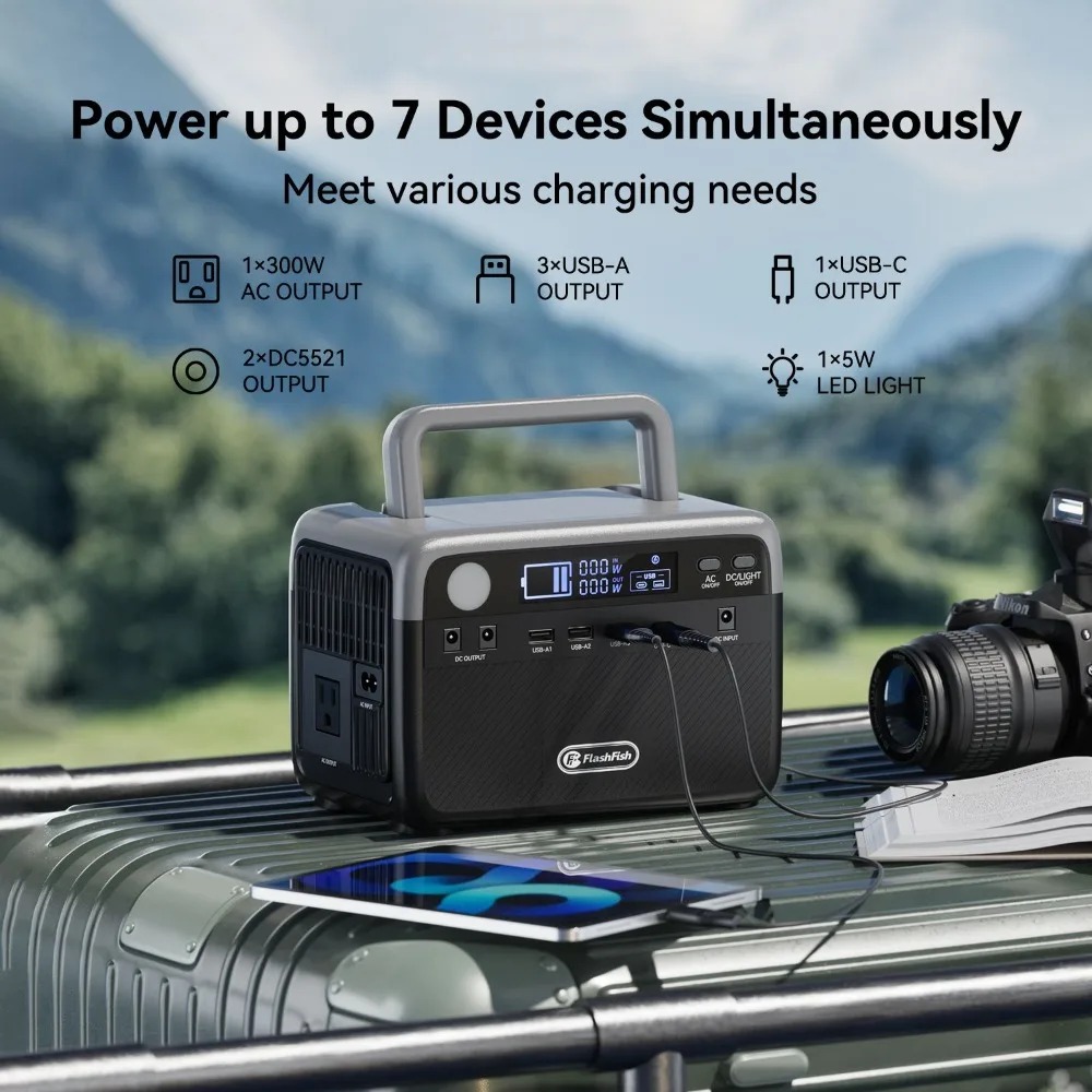 230.4Wh LiFePO4 300W (Peak 600 - Outdoor Power Bank With Ac Outlet recension och pris