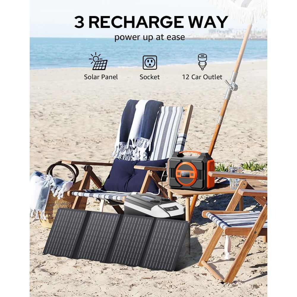 Portable 300W Solar Generator  - Outdoor Power Bank With Ac Outlet recension och pris